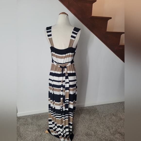 Motherhood Maternity Maxi Dress Striped Sleeveless Size M‎ New - Picture 4 of 6